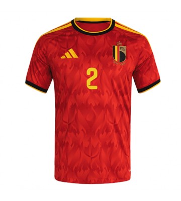 Belgien Zeno Debast #2 Hjemmebanetrøje VM 2026 Kortærmet